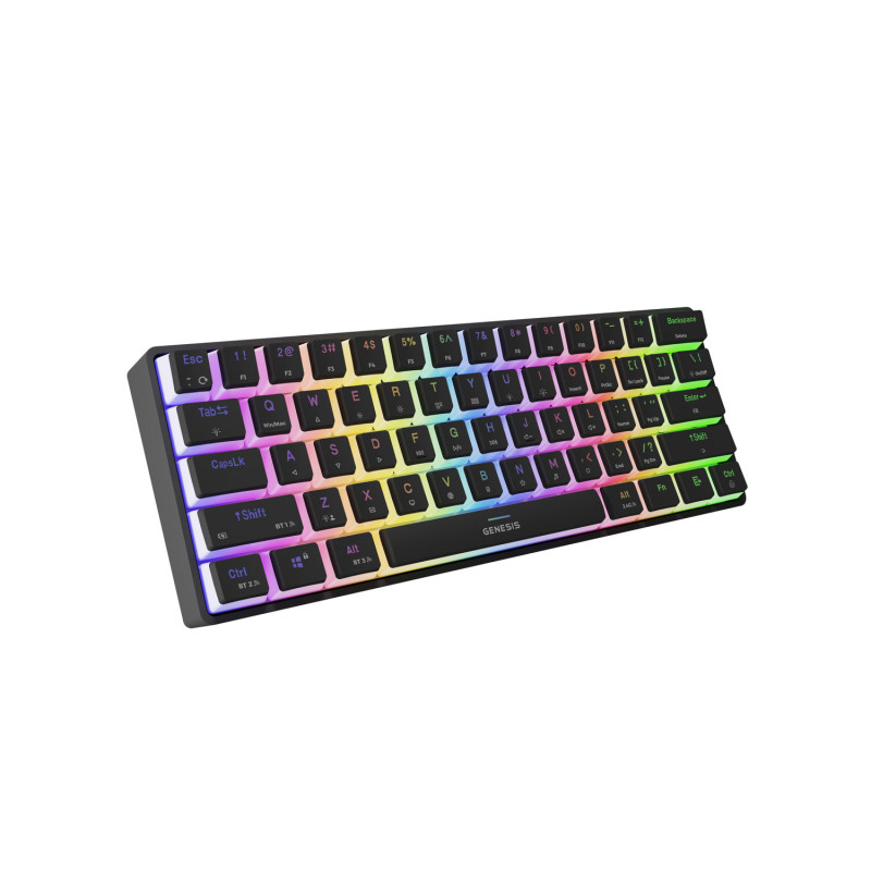Genesis herná klávesnica THOR 660 G2/Gateron Brown/USB+BT/US layout/Čierna