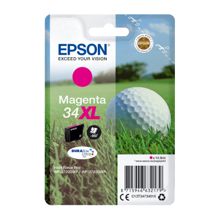 Epson Singlepack Magenta 34XL DURABrite Ultra Ink