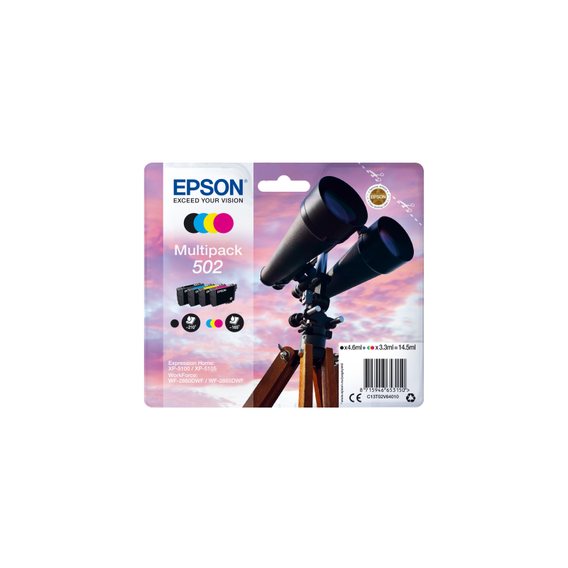 EPSON multipack 4 farby, 502 Ink, štandard