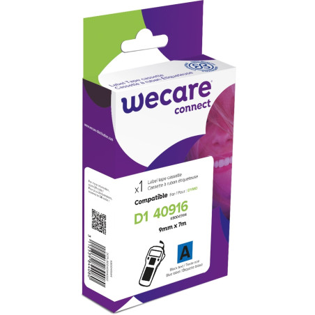WECARE ARMOR páska kompatibilná s DYMO S0720710,Black/Blue,9MM*7M